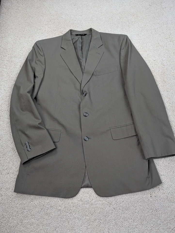 Traje Jos A Bank Para Hombre 42L 36x31 Algodón Tostado Verde Oliva Verano Juego de 2 Piezas 3 Botones Foto 2 de 4