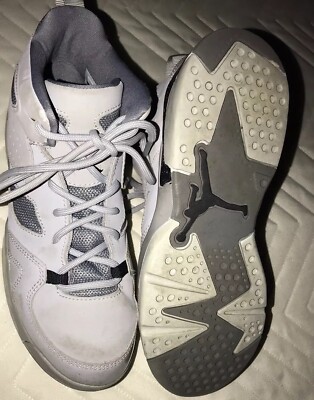 Nike Youth Jordan Flight Club '91 Wolf Grey /Black Cool Grey Black- Size  EUC