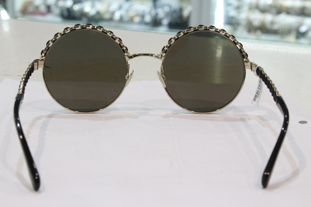 chanel 4265Q Round PALE GOLD BROWN Sunglasses | eBay
