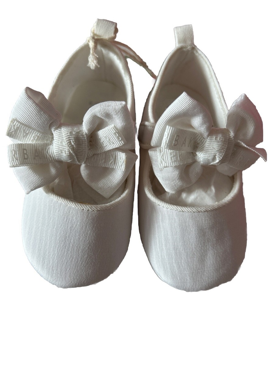 Gorgeous Ted Baker Ivory Bow Mary Jane Baby Shoes 1-2 Years UK