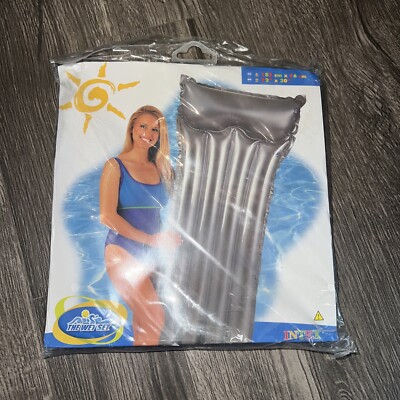 Vintage Intex The Wet Set Air Mattress Silver Pool Float Style 59725 NIP