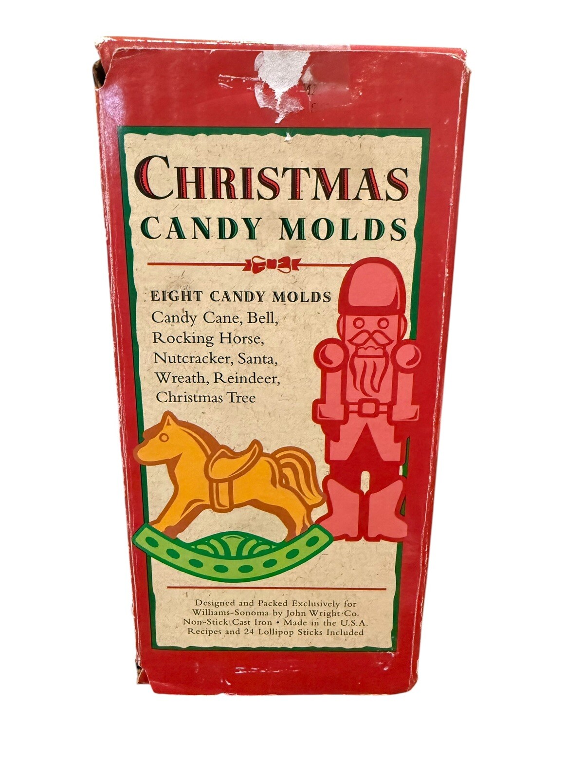 VTG NEW John Wright Clear Toy Christmas Candy Cast Iron Molds Holiday 1994