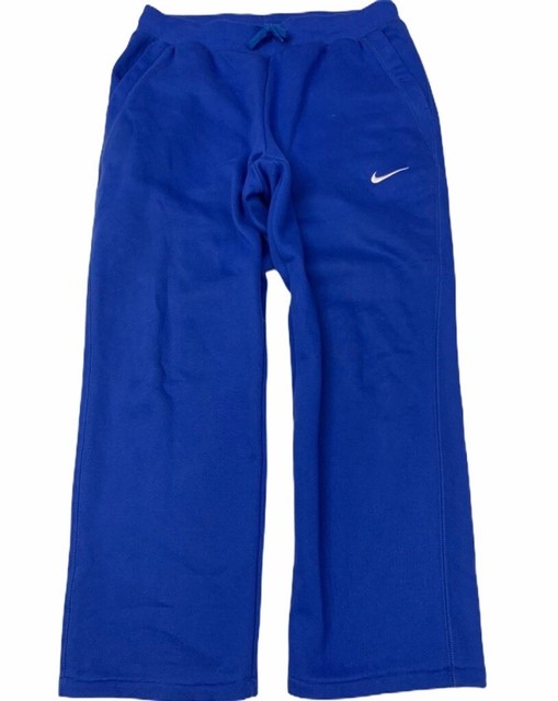 Nike Mens Sweatpants Blue Straight Leg Activewear Pants Logo L eBay