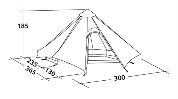 Robens Fairbanks 4 Personen Zelt Tipi großer Vorraum Familie Camping Urlaub - Bild 2 von 4