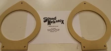 MDF Speaker / Spacer Rings, Chevy Truck to 6.5" MEDIUM 1/4" Adapters One Pair