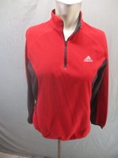ADIDAS CLIMAWARM Size 13-14 Y Kids Unisex 1/2 Zip Fleece Athletic Pullover 552
