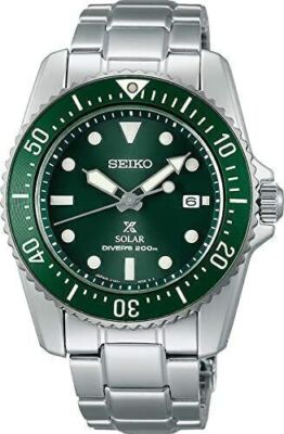 【NEW】SEIKO PROSPEX DIVER SBDN077 Green Quartz Solar Analog Men Watch in BOX