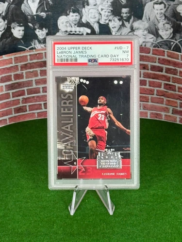 2004 Upper Deck #UD-7 LeBron James PSA 7 National Trading Card Day *FREE SHIP*