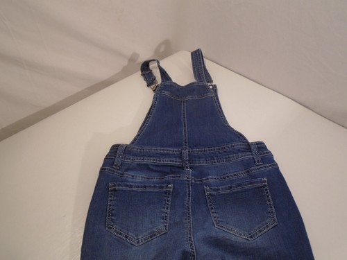 Overall Denim Distressed Blue Jean Bibs Girl US Sz 12 Hippy Girl onepiece youth - Picture 5 of 7