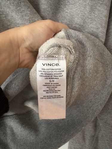 Vince Half Zip Jacket Sweater Sweatshirt Grey Gray Women's S - Picture 5 of 17