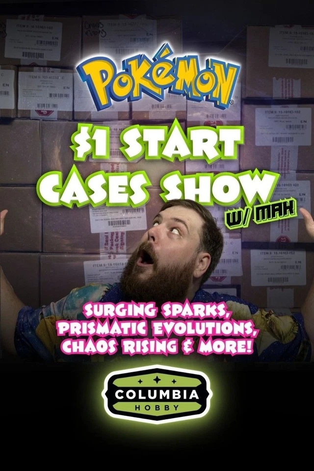 $1 Start Pokemon Cases! Booster Boxes, ETBs, Sleeved and more w/Mak