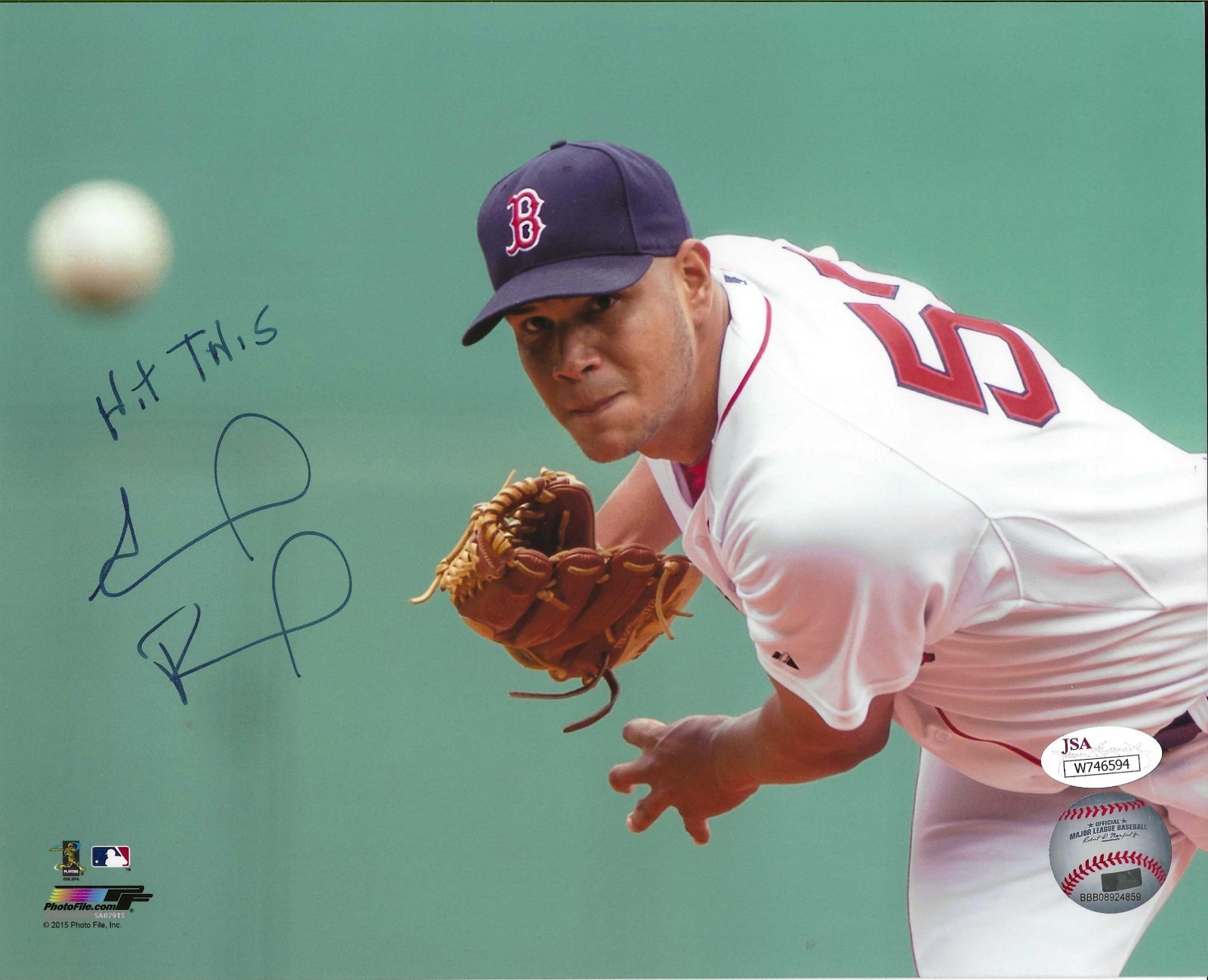 Former Boston Red Sox / Diamondbacks Eduardo Rodriguez Autographed 8x10 JSA COA