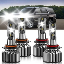For GMC Yukon 1992-2006 Combo LED Headlight Bulbs High/Low Beam Super Bright