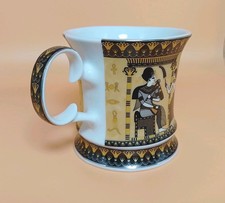 Vintage Fathi Mahmoud Egyptian Gold Gilded Mug Cup Limoges Cleopatra PharoahVGC