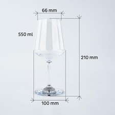 silwy Classic Magnet Weingläser, Tritan, 550ml, 2er Set – Bild 5