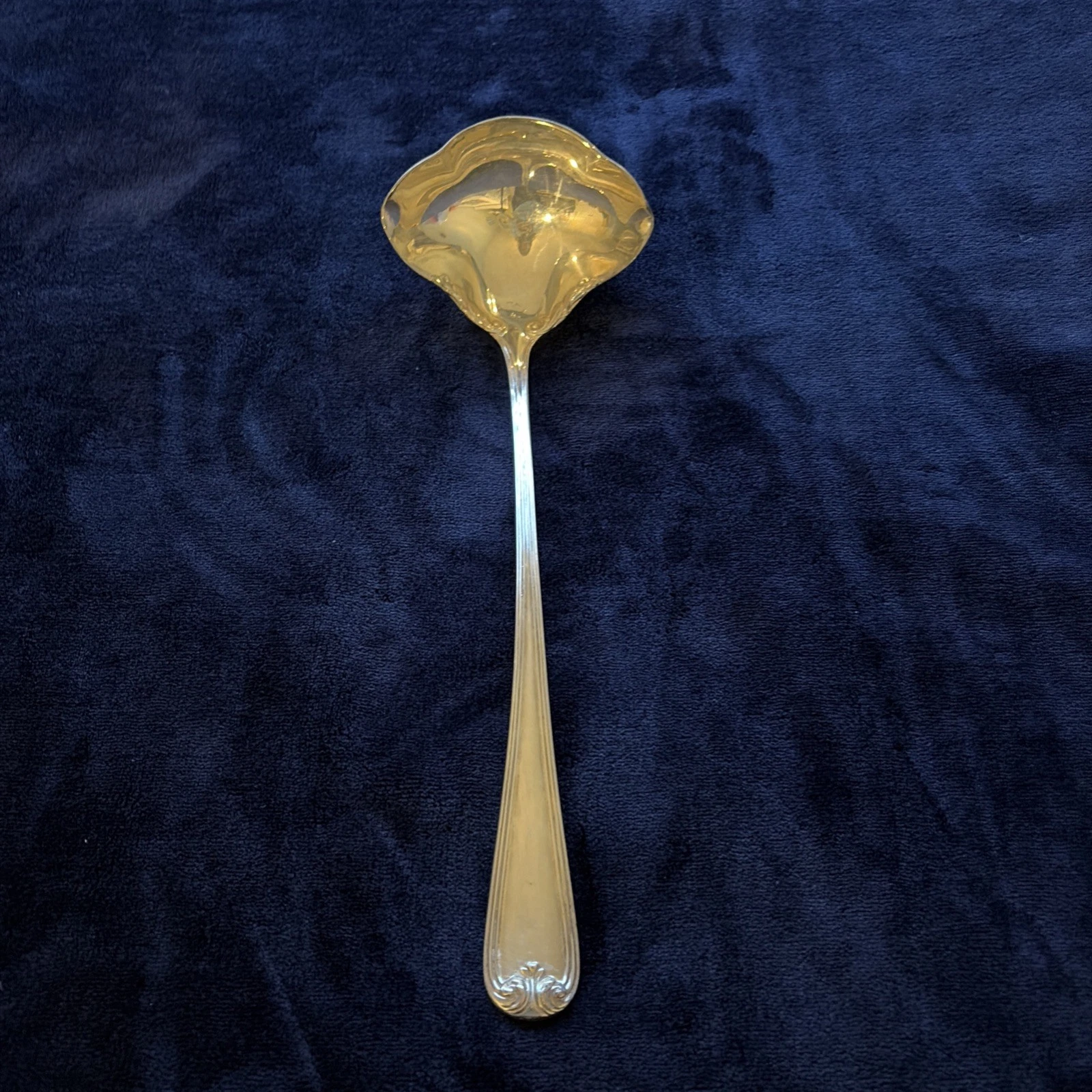VINTAGE Gorham HERITAGE SILVERPLATE PUNCH LADLE Double Spout, ITALY 12.5”
