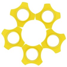 Microphone Anti-Roll Rubber Rings, 5 Pack 1.4 x 2.9" Yellow