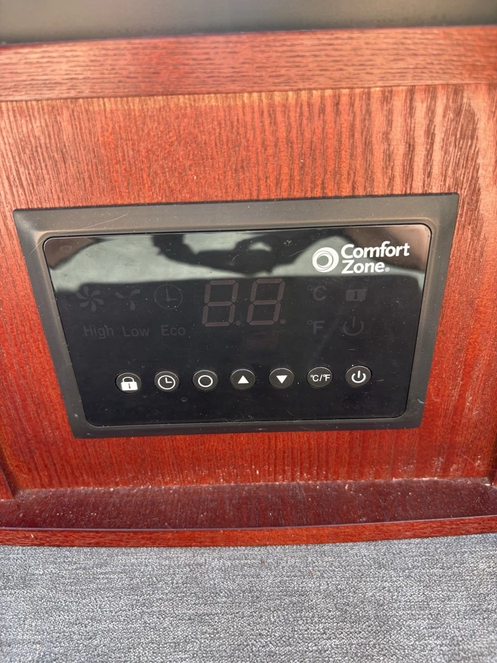 Calentador de gabinete infrarrojo de cuarzo Comfort Zone CZ2032C, cereza 750/1500 vatios voltios Foto 2 de 4