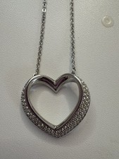 Swarovski Crystal Heart Pendant Necklace Reversible