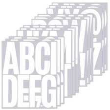 114 White Large Alphabet Stickers, 5 Inch Self-Adhesive Letters  Vinyl Stick...