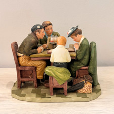 1976 Norman Rockwell GRACE BEFORE MEALS Gorham Figurine Vintage 1951 Post Cover
