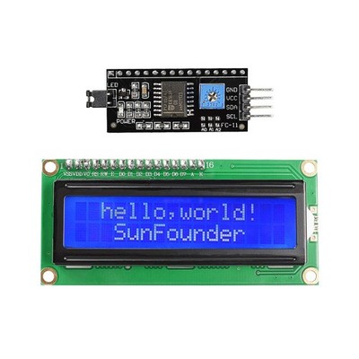 IIC/I2C/TWI LCD1602 Display Module Compatible With Arduino Raspberry Pi
