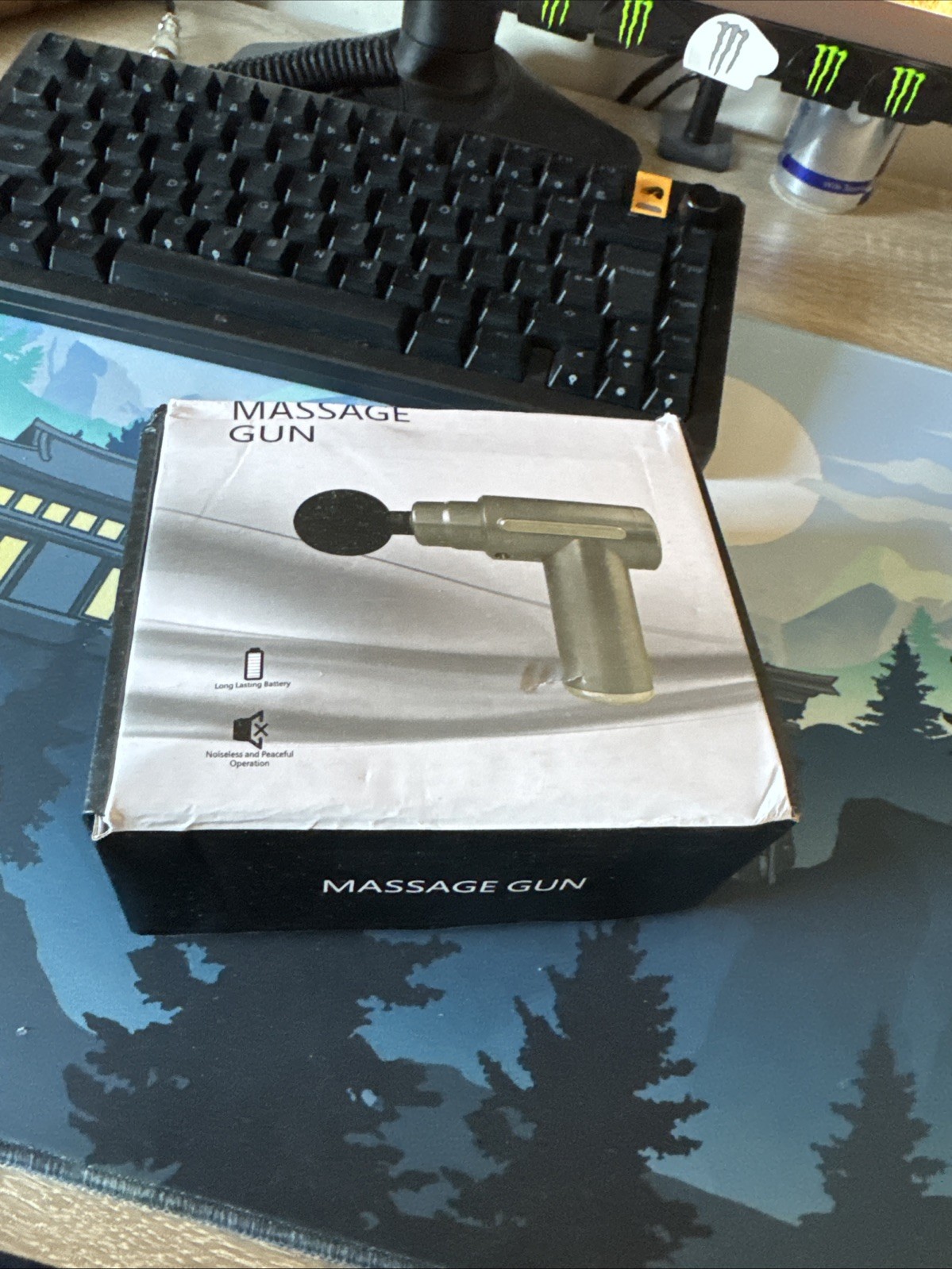 Massagepistole Deep Percussion Massagegerät Muskel Vibration Gewebe Entspannung Therapie UK