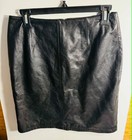 Vintage Maxima Wilsons Black Genuine Leather Skirt Women Medium — photo 1
