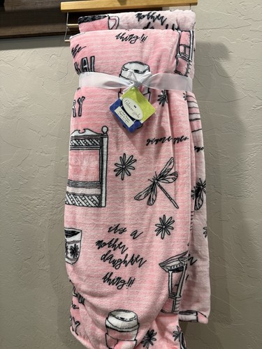 Gilmore Girls Pink Blanket Throw Mothers Day Set 2 Pack 60x70
