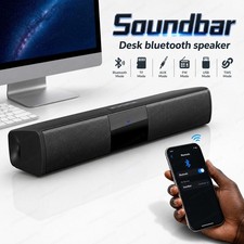 Bluetooth 5.0 Home TV Sound Bar 2 Speaker System Wireless Subwoofer 3D Surround
