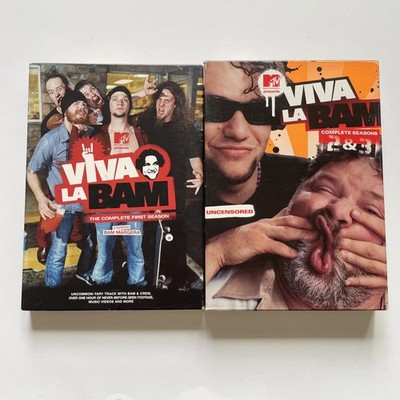 Viva La Bam Complete Seasons 1 2 3 DVD (2005) Bam Margera MTV Paramount VG
