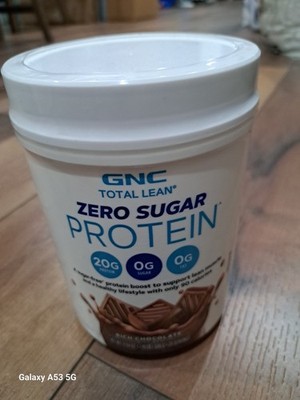 GNC Total Lean Zero Sugar Protein - Rich Chocolate 20 Servings Powder Supplement