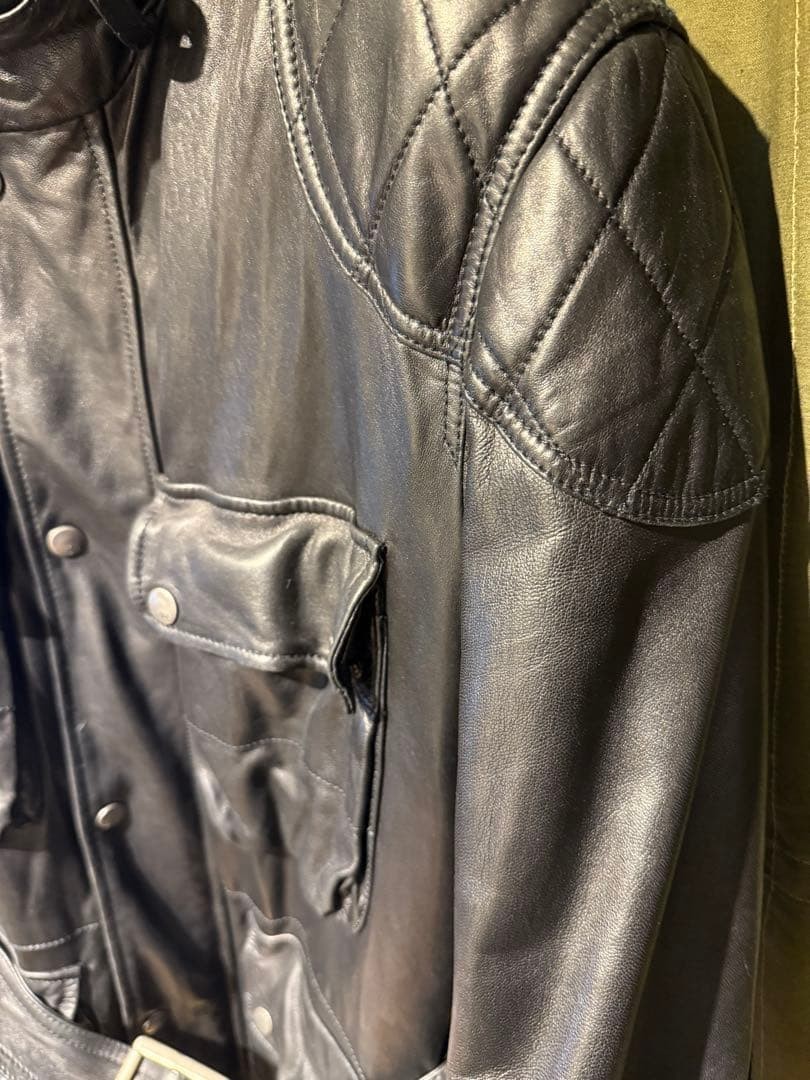 Ralph Lauren Purple Label Lambskin Leather Motorcycle Jacket Rider Coat Rare JP image 4