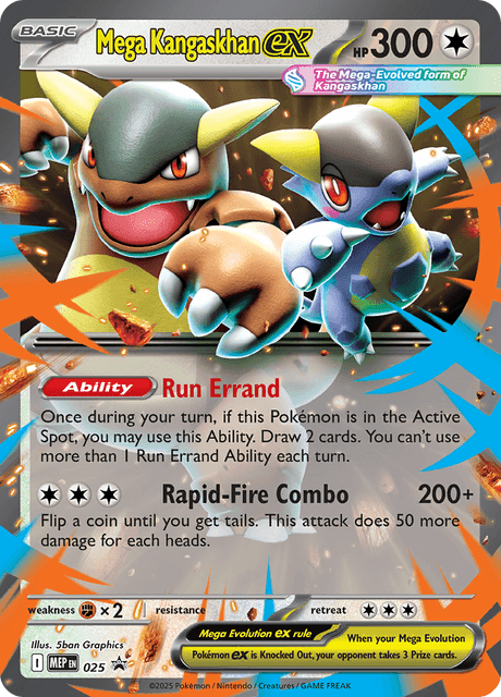 Mega Kangaskhan ex MEP 025 Black Star Promo - Pokémon Mega