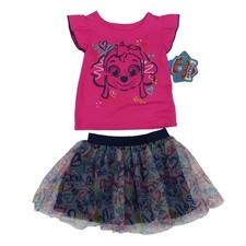 Nickelodeon Paw Patrol 18M Baby Skye Pink Sleeveless Shirt Tulle Skirt Set NEW