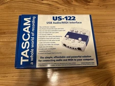 Tascam US-122 - 2 Channel - USB Audio MIDI Interface W/ Original Box & Manual