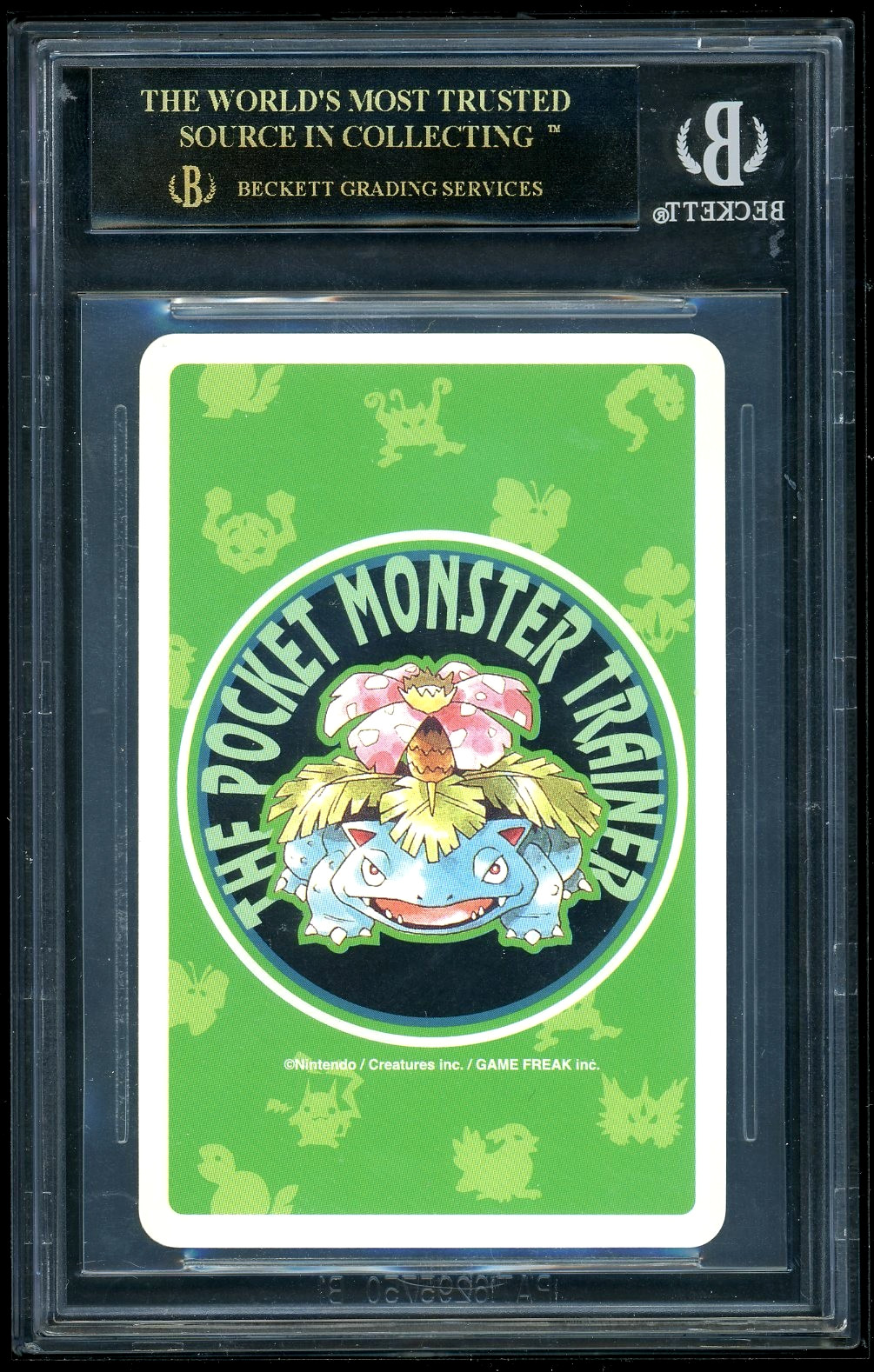 1996 Pokemon Ash Green Poker Set BGS 10 Black Label view 2
