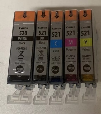 5 x Original Canon PGI520 CLI521 2932B001 2933B001 2934B001 2935B001 2936B001 iP