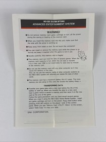 SNK NEOGEO Memory Card original CIB tested and working NEO-IC8 Complete