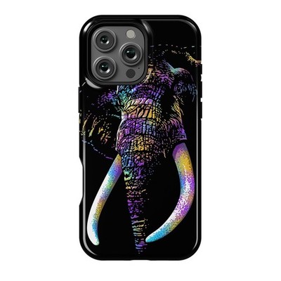 Colorful Elephant Neon Psychedelic Animal Case For iPhone 17 16 15 14 13 12