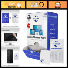 120 Count Pre-Moistened Screen Wipes for Electronics, Laptops, Phones, Monitors,