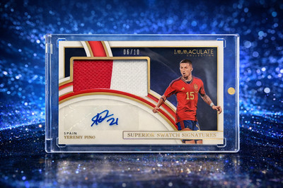    2022-23 PANINI IMMACULATE YEREMY PINO SUPERIOR SWATCH PATCH AUTO/10 SPANIEN 