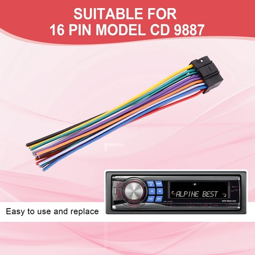 Auto CD Radio Audio Stereo Standard Kabelbaum Stecker Kabel Adapter Stecker8120 - Bild 4 von 7