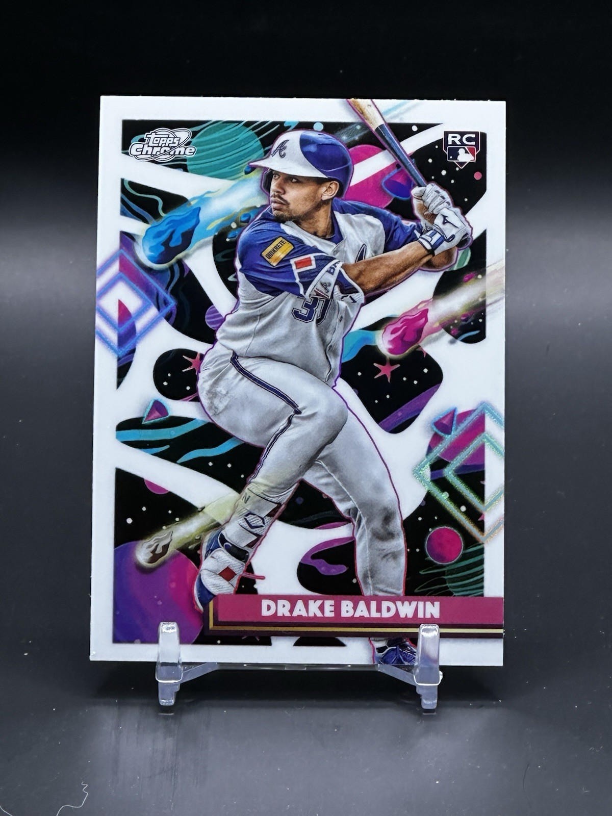 2025 Topps Cosmic Chrome - Drake Baldwin #96 (RC) White Hole Refractor SP Braves