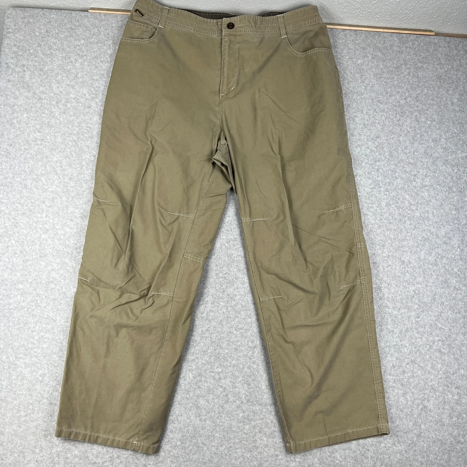 VINTAGE Kuhl Dry Pants Hiking Cotton Nylon 40x30 Mens Beige Outdoors Trail