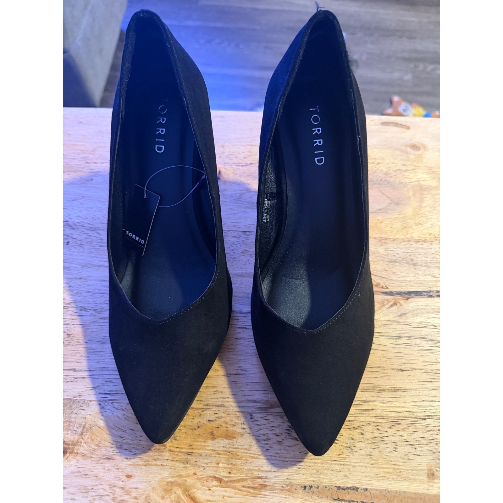 Torrid Black Suede Pointed Toe Stiletto Heels Women's Size 9WW