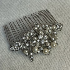 Bridal/Wedding Hair Comb w/ Pearls  Rhinestones for Prom Wedding Formal Event