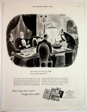 United States Playing Card Co. Original 1940s Print Ad Poker Cards