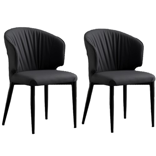 2/4PCS Faux Leather Dining Room Chairs Modern Dining Chairs with Gold Metal Legs - Picture 16 of 47