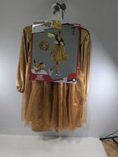 Girls Pok mon Eevee Evoli Dress Deluxe Halloween Costume Size M 7-8 Child's
